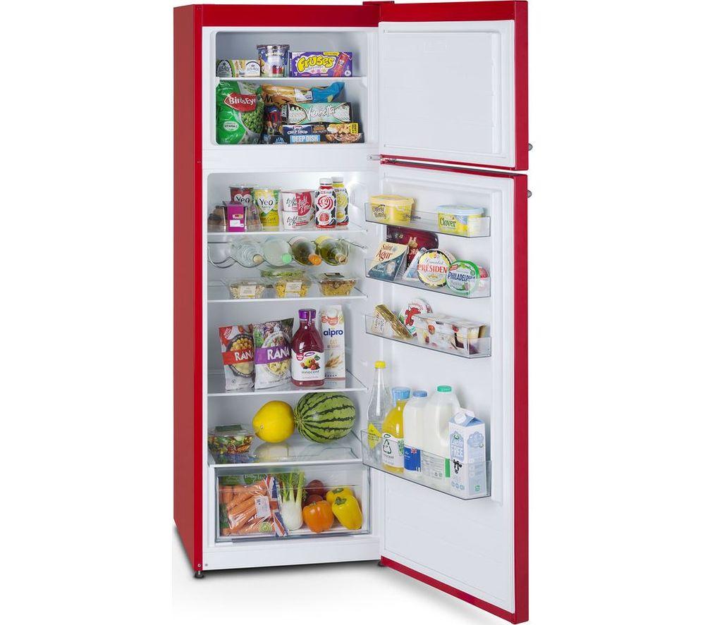 MONTPELLIER Retro MAB346ER Frigorífico combi 80/20 - Rojo