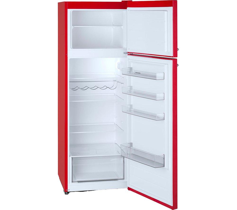 MONTPELLIER Retro MAB346ER Frigorífico combi 80/20 - Rojo