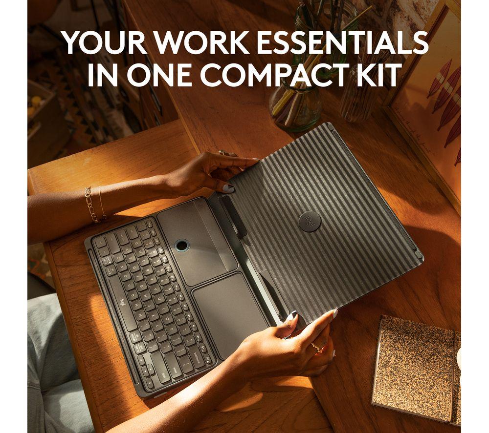 LOGITECH Casa Pop-up Desk Wireless Keyboard & Touchpad Set - Classic Chic