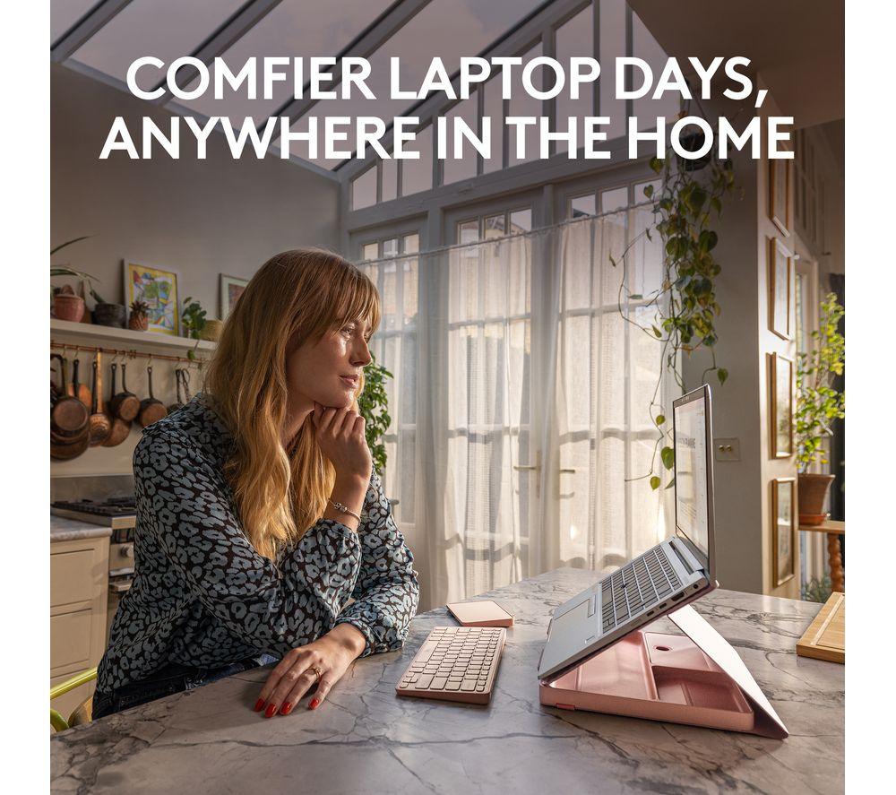LOGITECH Casa Pop-up Desk Wireless Keyboard & Touchpad Set - Bohemian Blush