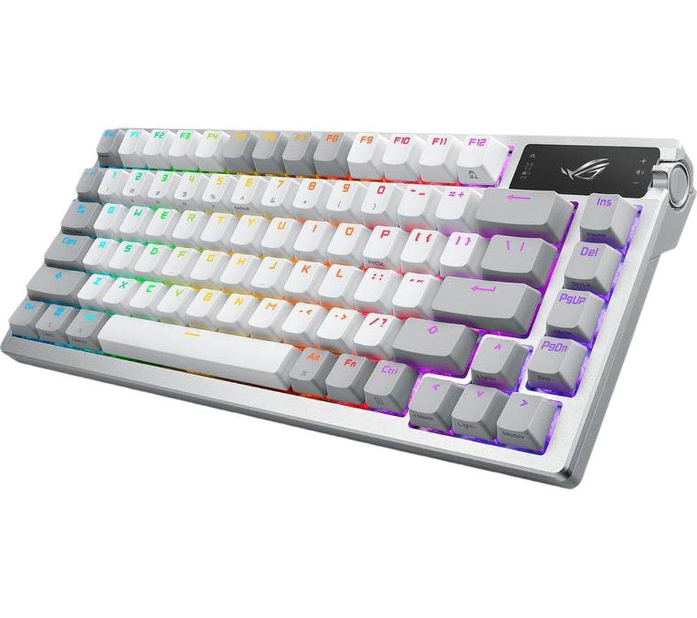 ASUS ROG Azoth Wireless Mechanical Gaming Keyboard – Moonlight White