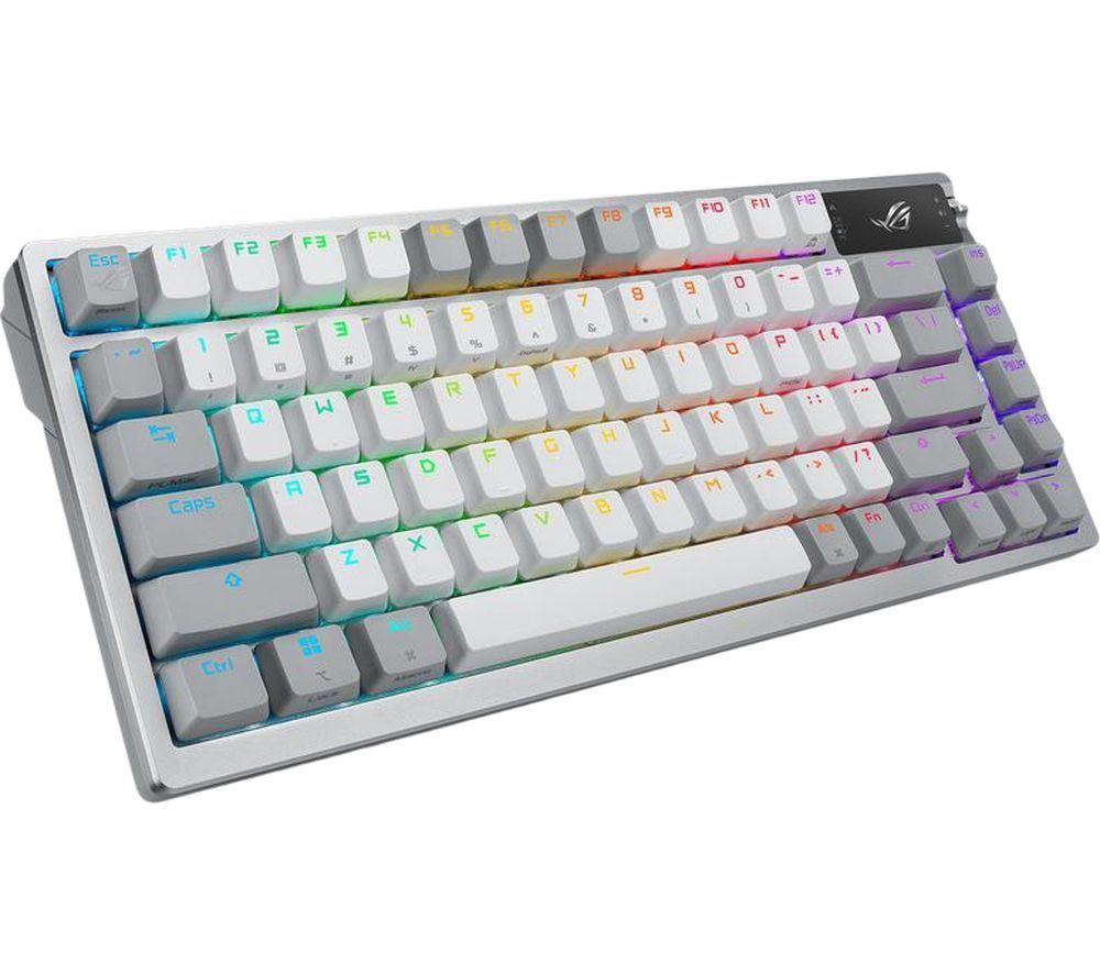 ASUS ROG Azoth Wireless Mechanical Gaming Keyboard – Moonlight White