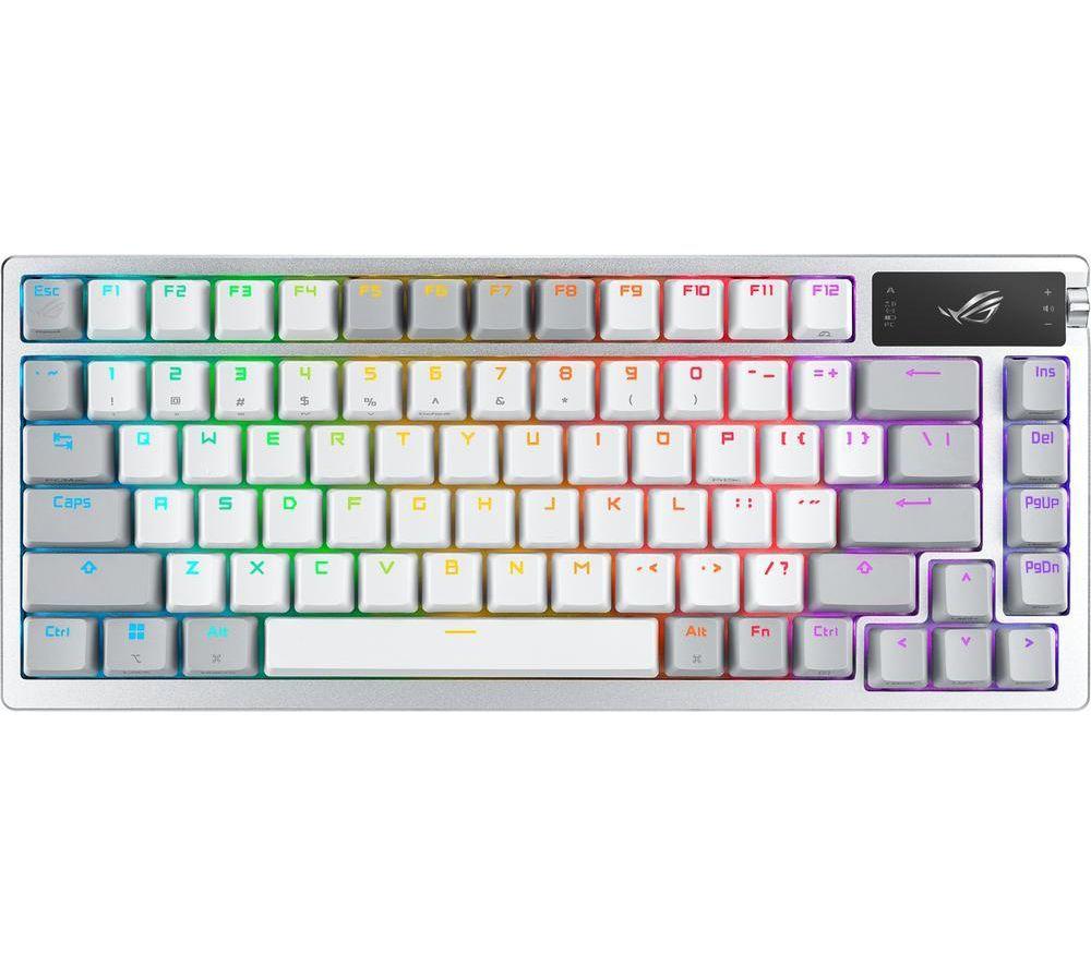 ASUS ROG Azoth Wireless Mechanical Gaming Keyboard – Moonlight White