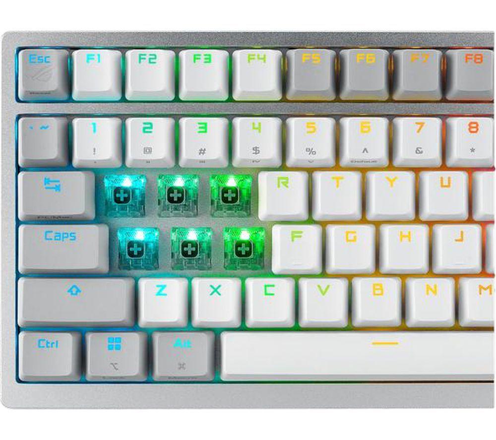 ASUS ROG Azoth Wireless Mechanical Gaming Keyboard – Moonlight White