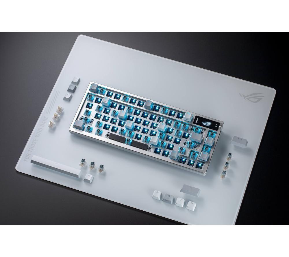 ASUS ROG Azoth Wireless Mechanical Gaming Keyboard – Moonlight White