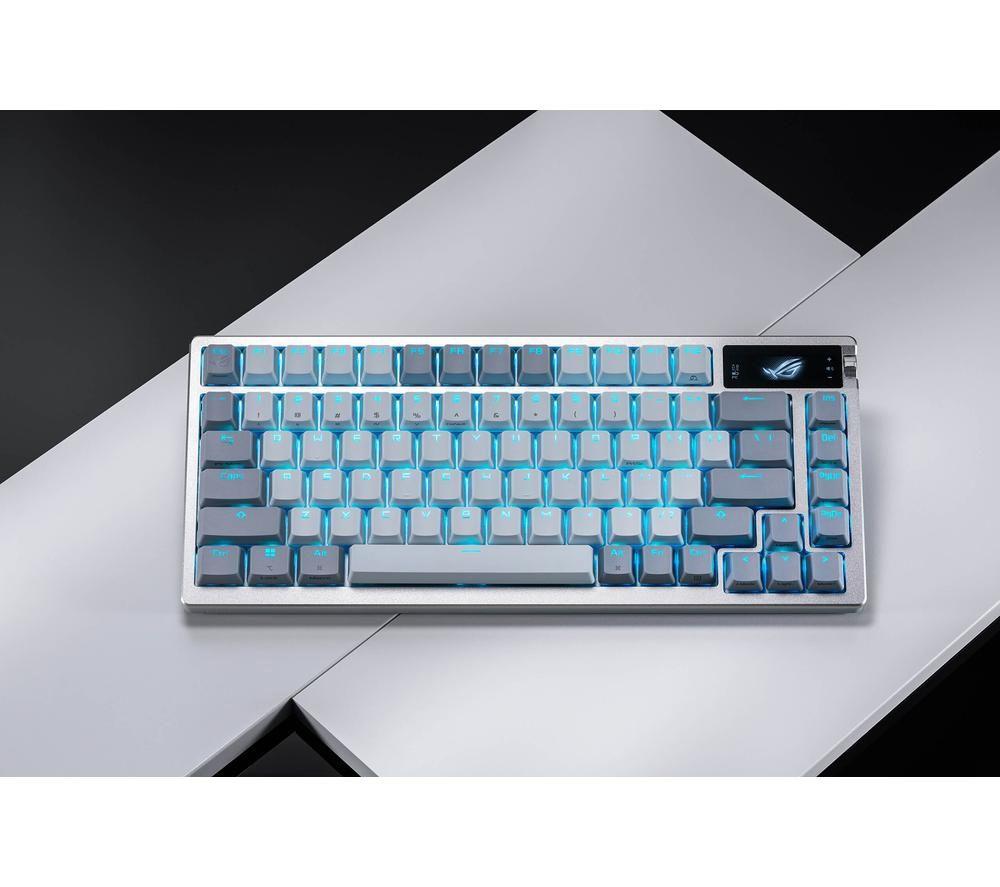 ASUS ROG Azoth Wireless Mechanical Gaming Keyboard – Moonlight White