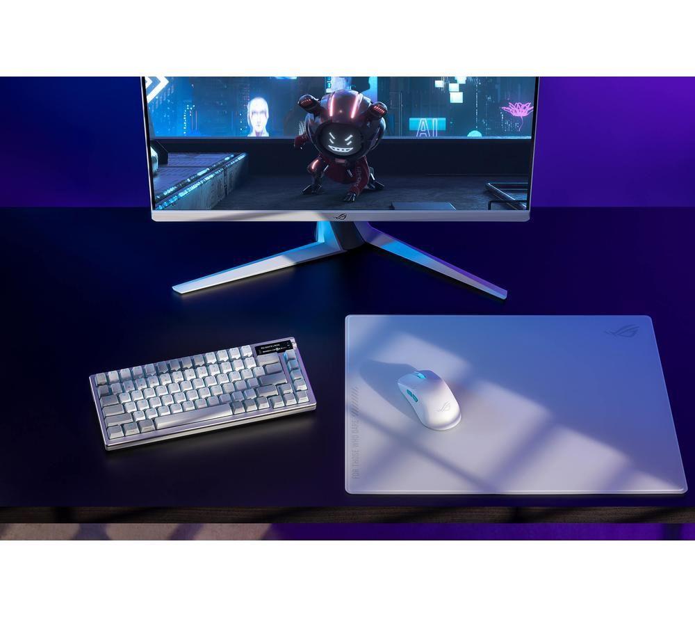 ASUS ROG Azoth Wireless Mechanical Gaming Keyboard – Moonlight White
