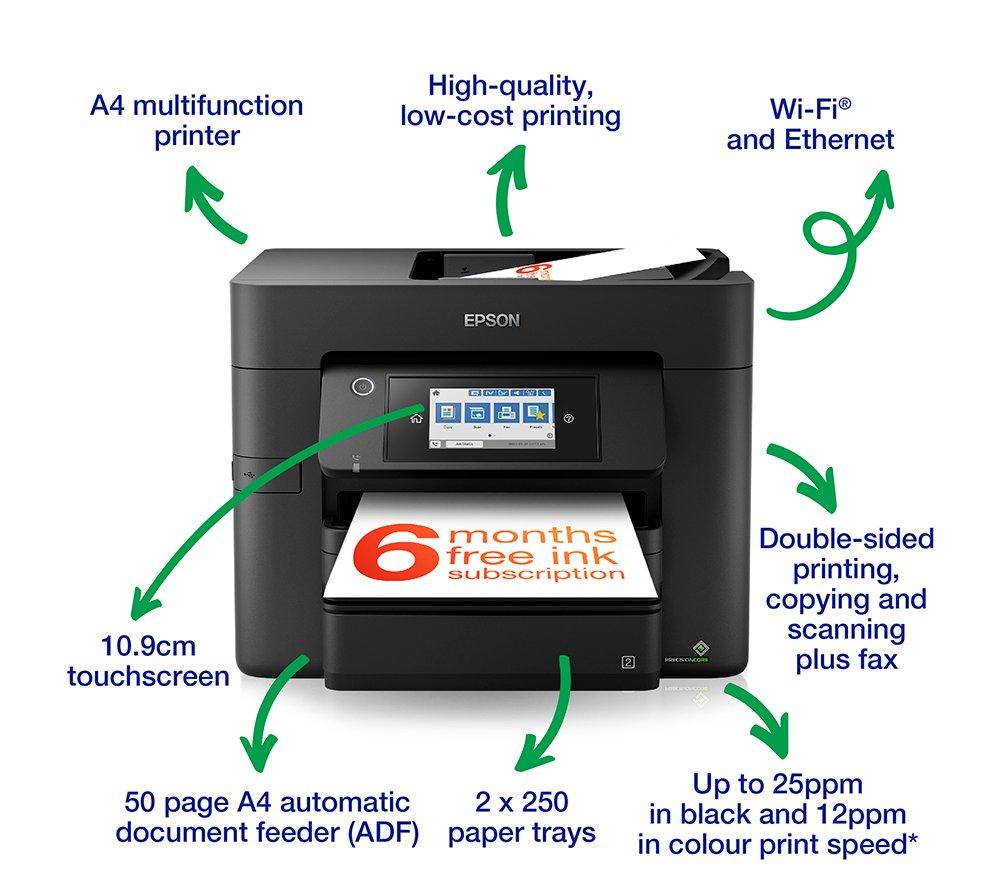 EPSON WorkForce Pro WF-4830DTWF All-in-One Wireless Inkjet Printer with Fax
