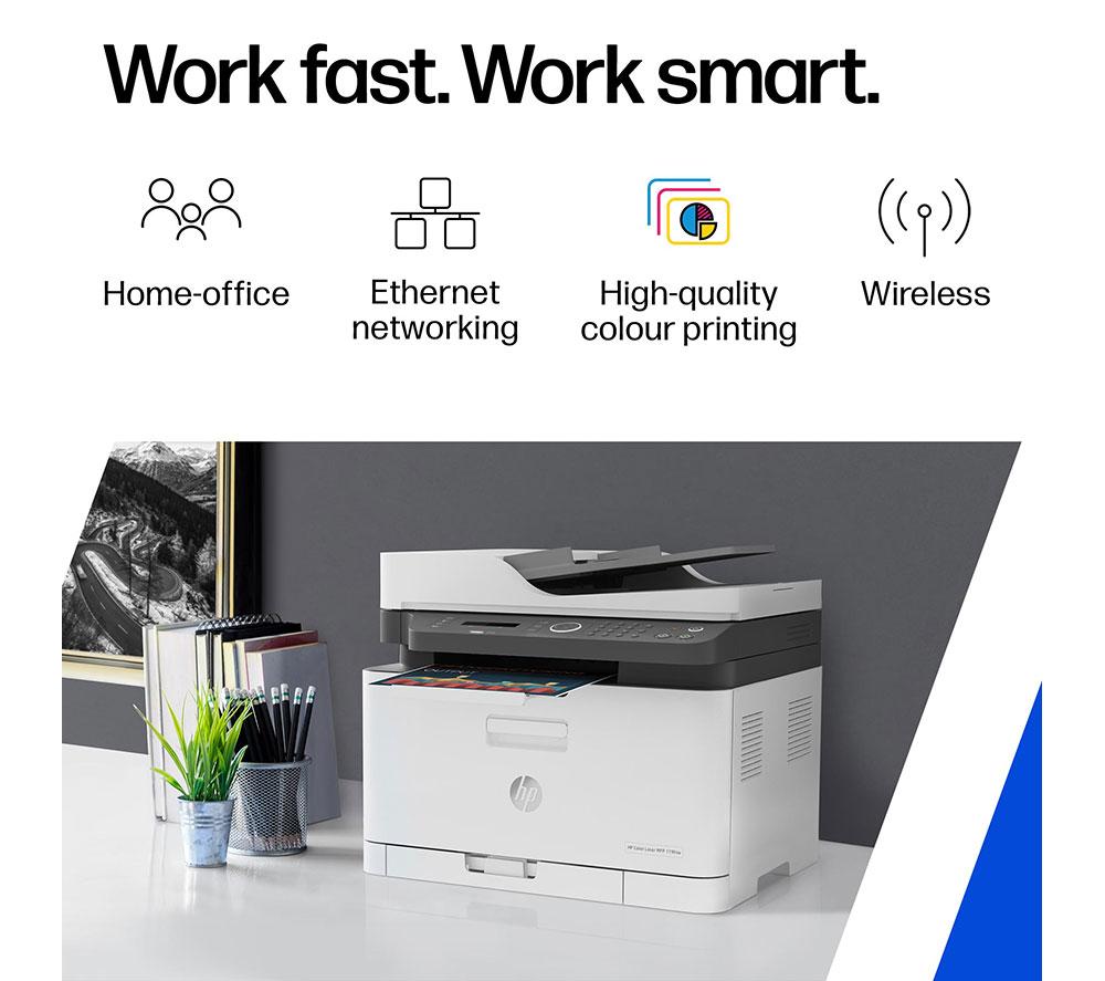 HP 179fnw All-in-One Wireless Colour Laser Printer | Scan & Copy | Automatic Doc Feeder | WiFi Print