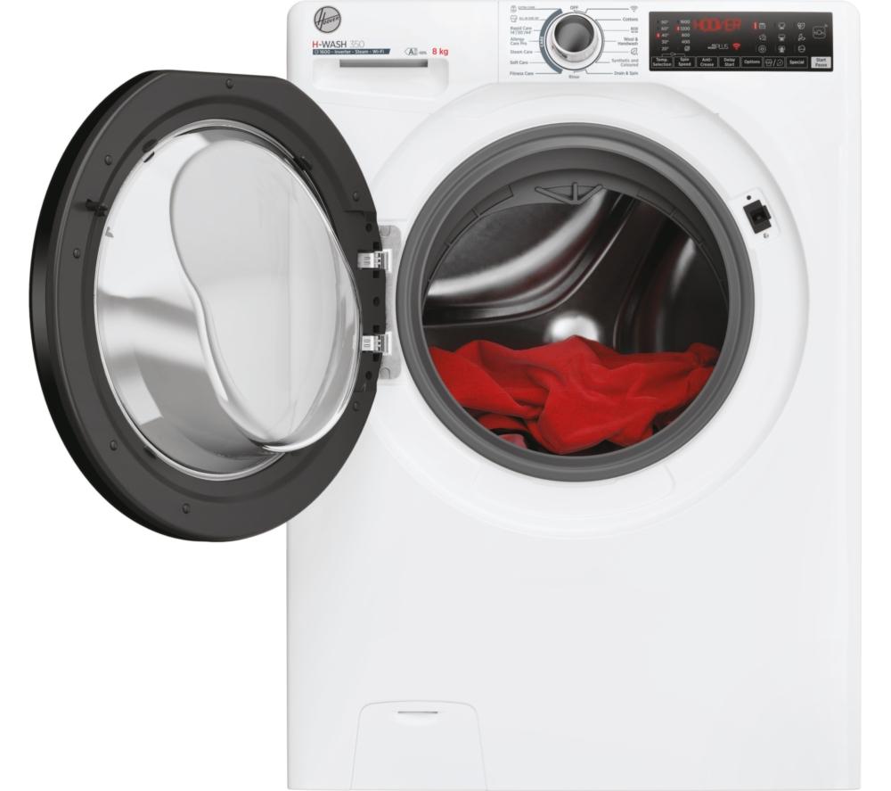 HOOVER H-Wash 350 H3WPS686TAMB6-80 Lavadora de 8 kg y 1600 rpm con WiFi - Blanco
