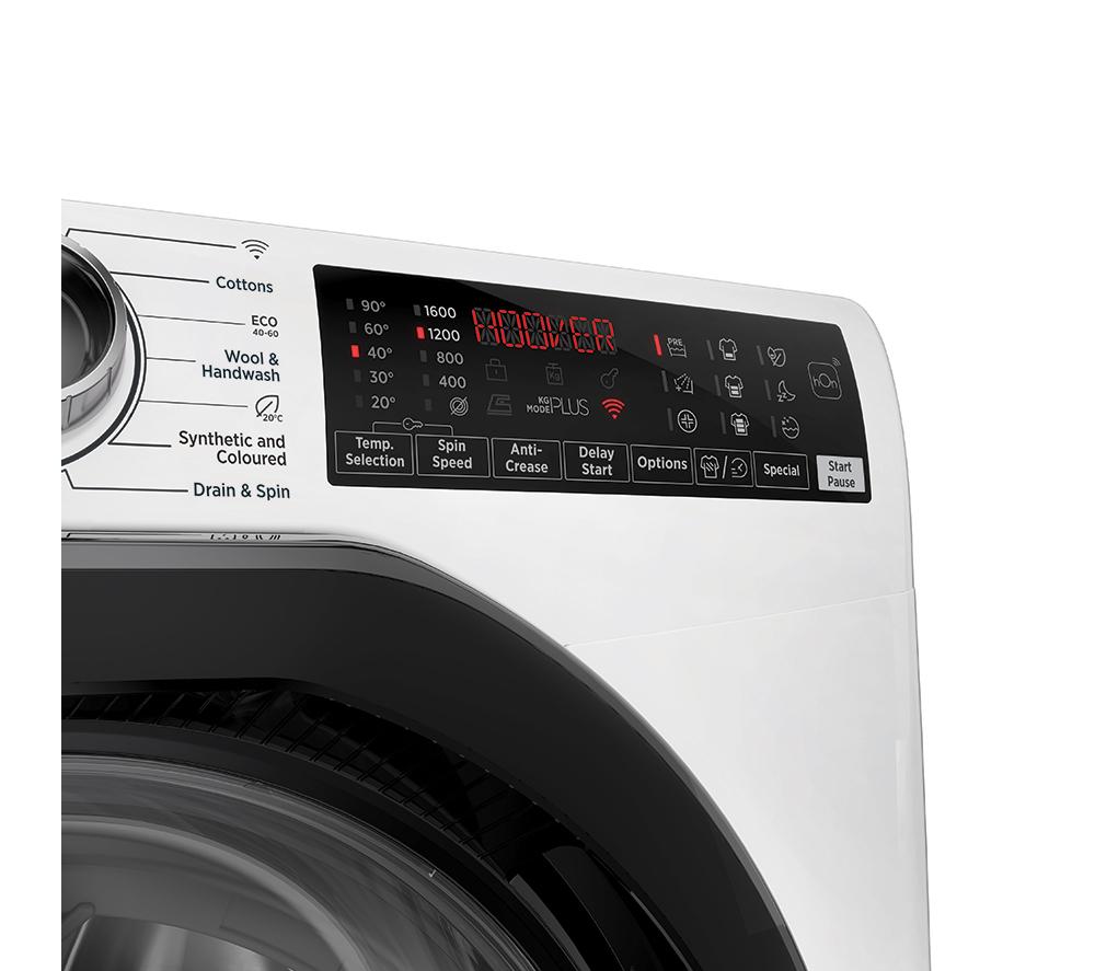 HOOVER H-Wash 350 H3WPS6106TAMB6-80 Lavadora de 10 kg y 1600 rpm con WiFi - Blanca