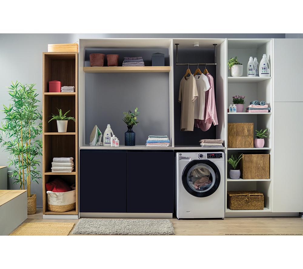 HOOVER H-Wash 350 H3WPS6106TAMB6-80 Lavadora de 10 kg y 1600 rpm con WiFi - Blanca