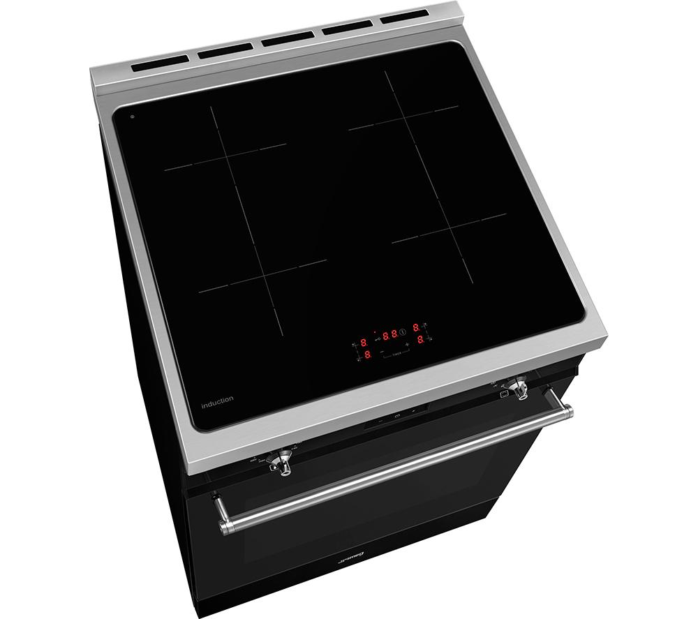 SMEG Concert C6IPBLT2 60 cm Electric Induction Pyrolytic Cooker - Black & Stainless Steel