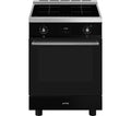 SMEG Concert C6IPBLT2 60 cm Electric Induction Pyrolytic Cooker - Black & Stainless Steel