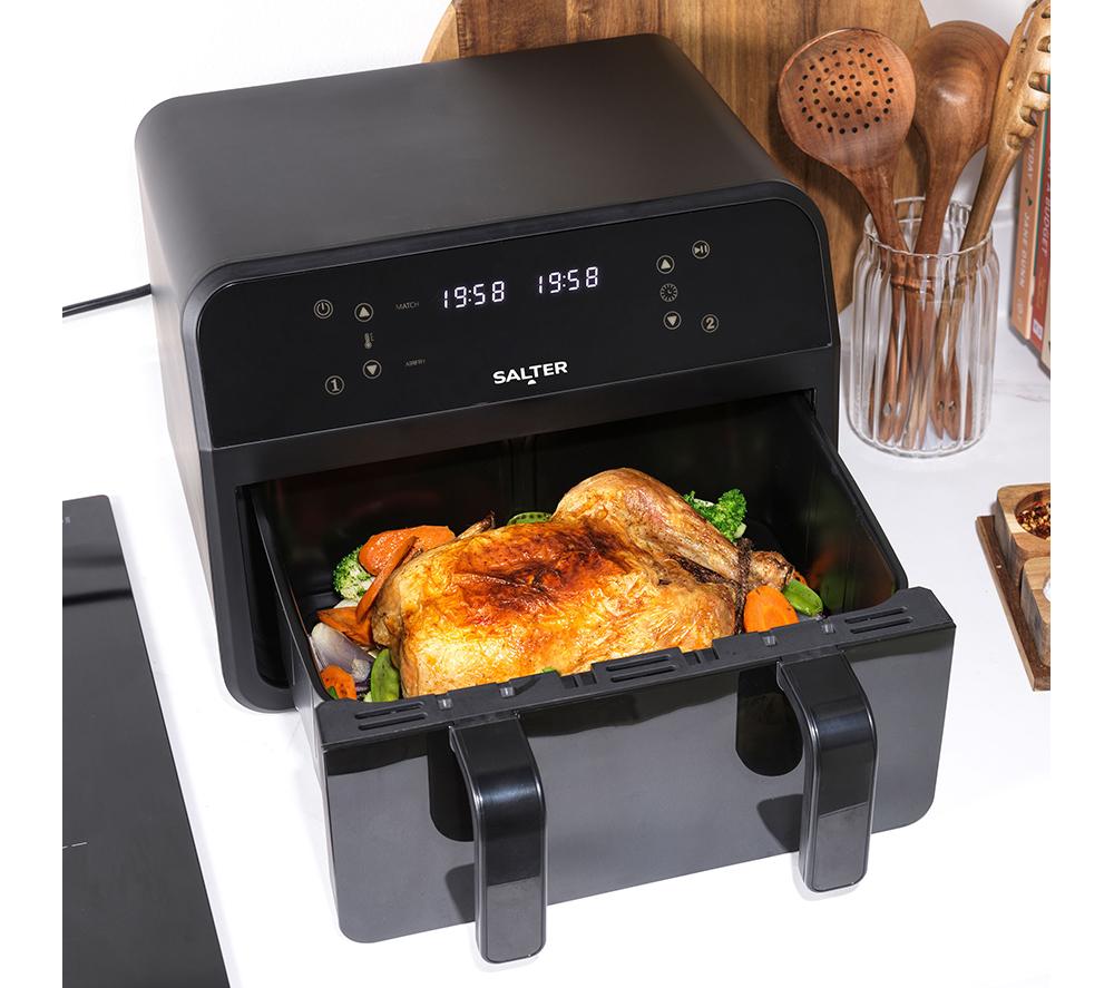 SALTER EK5872 Dual Air Fryer - Black