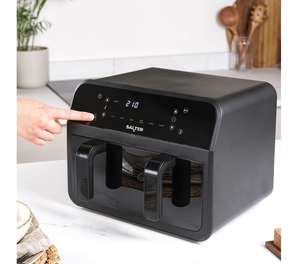 SALTER EK5872 Dual Air Fryer - Black