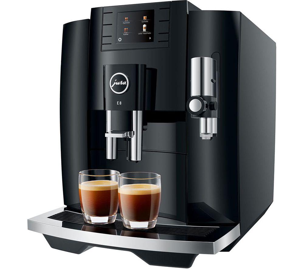 JURA E8 Smart Bean to Cup Coffee Machine - Piano Black
