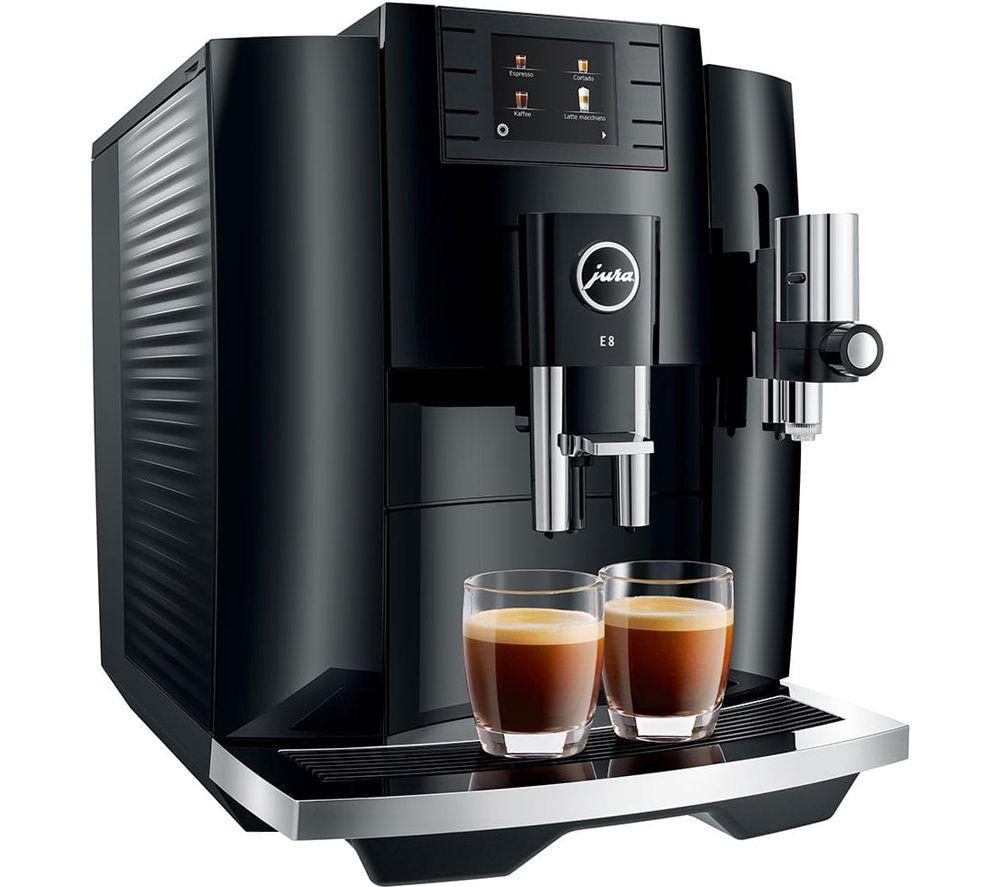 JURA E8 Smart Bean to Cup Coffee Machine - Piano Black