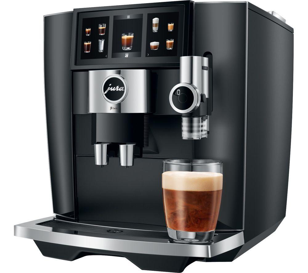 JURA J8 Twin 15659 Smart Bean to Cup Coffee Machine - Diamond Black