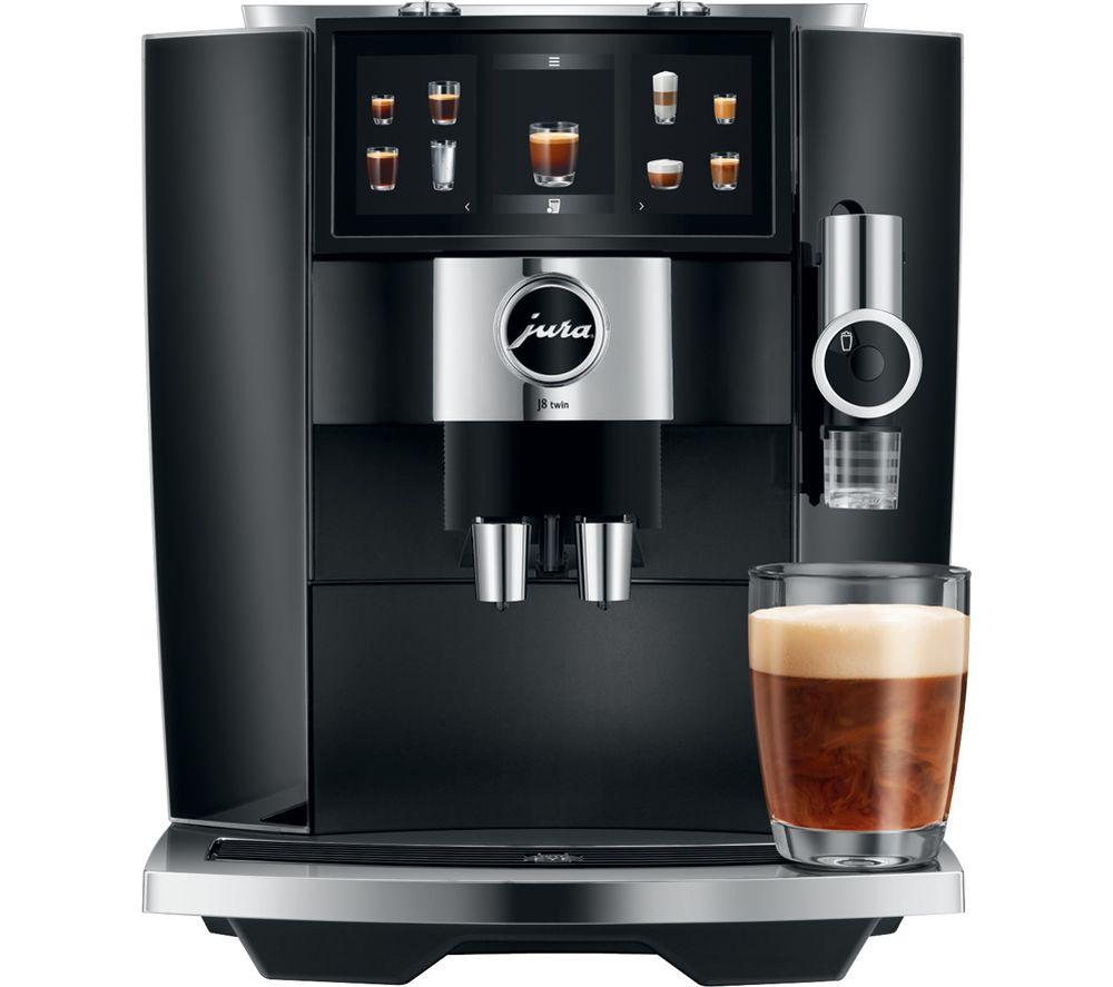 JURA J8 Twin 15659 Smart Bean to Cup Coffee Machine - Diamond Black
