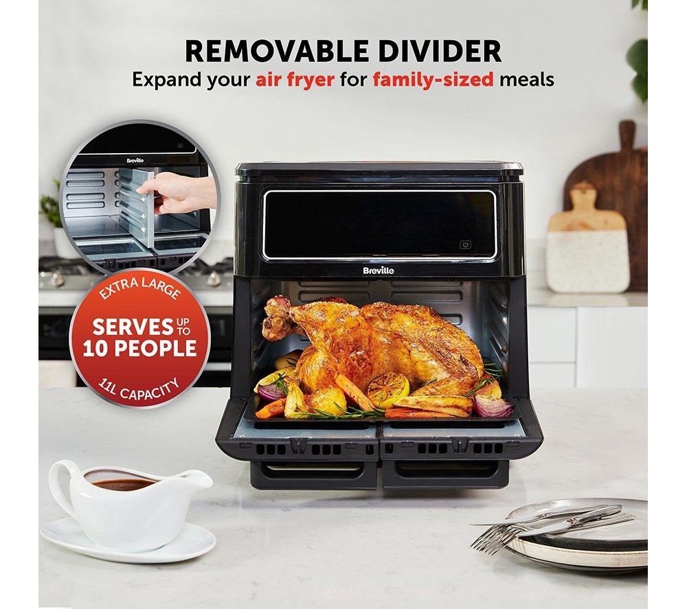 Freidora de aire de doble zona BREVILLE Halo Flexi VDF130 – Negro