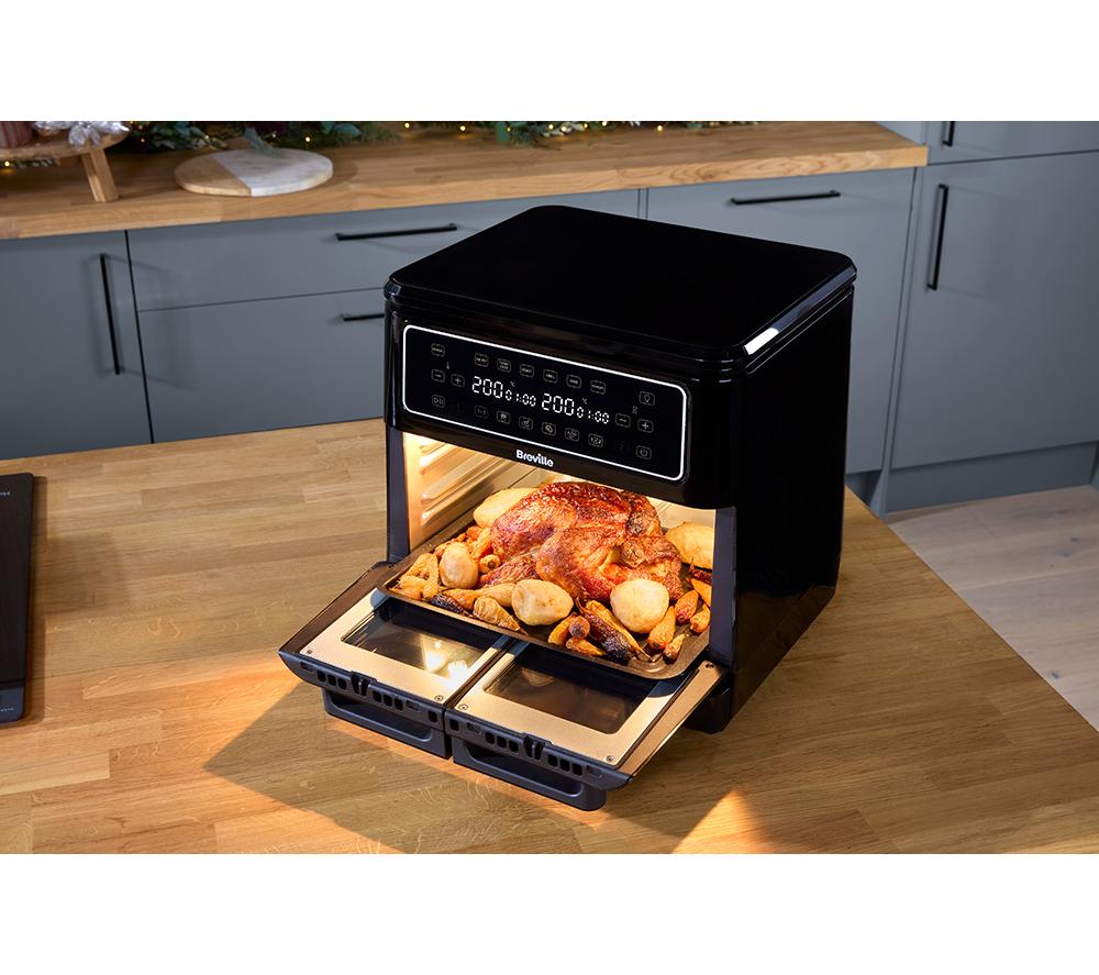 Freidora de aire de doble zona BREVILLE Halo Flexi VDF130 – Negro