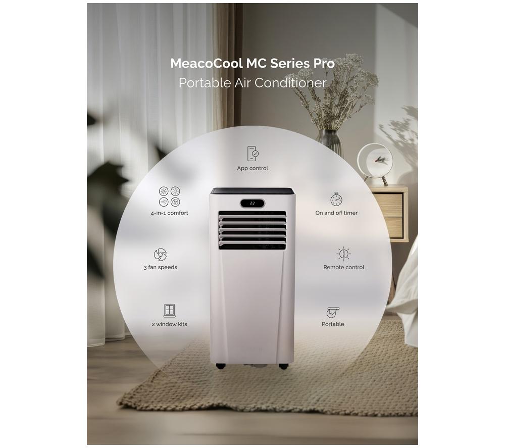 MEACO MeacoCool 8000CHR PRO Smart Air Conditioner & Dehumidifier - White