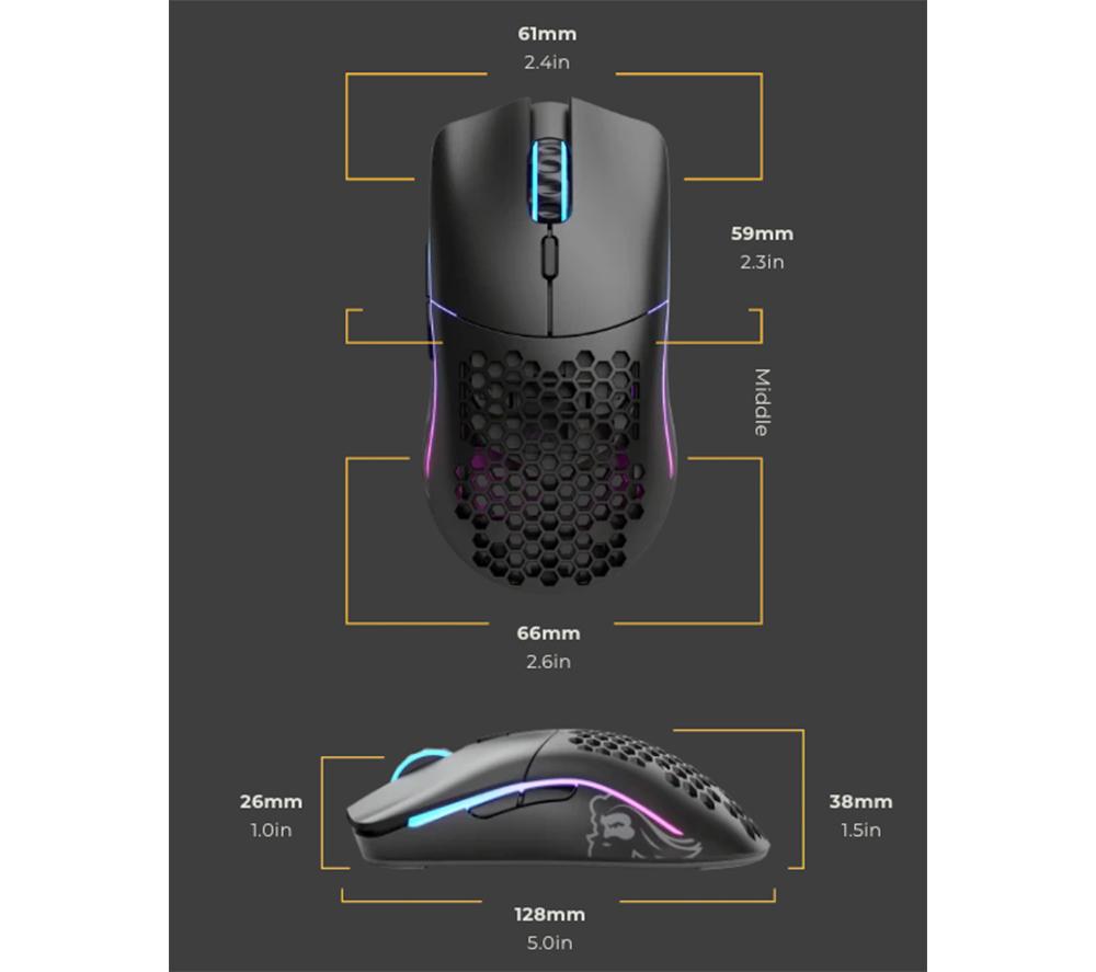GLORIOUS Model O RGB Wireless Optical Gaming Mouse - Matte Black