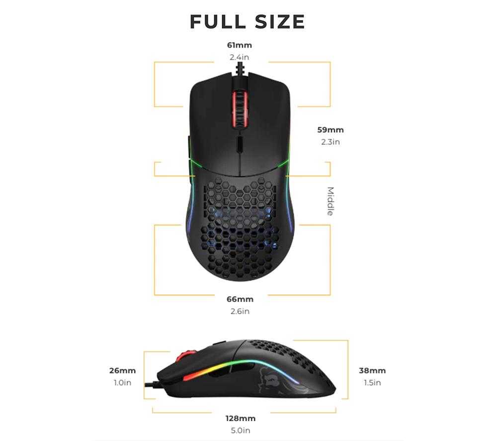 GLORIOUS Model O RGB Optical Gaming Mouse - Matte Black