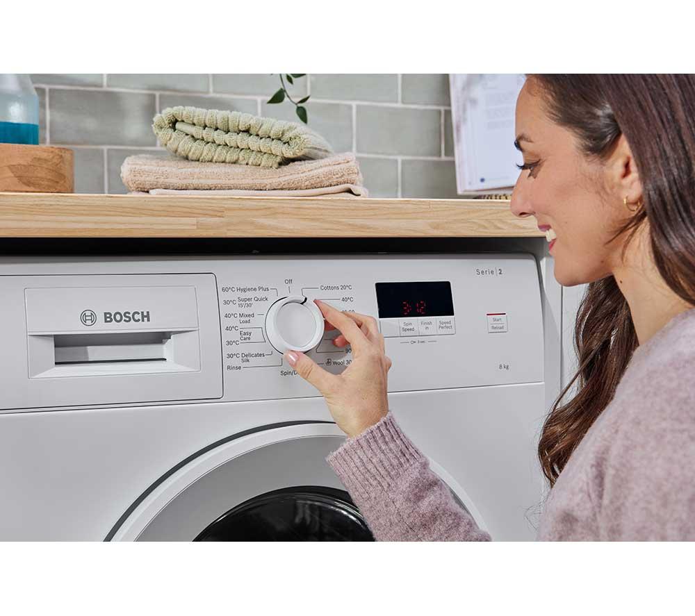 BOSCH Serie 2 WGE03408GB Waschmaschine 8 kg 1400 U/Min – Weiß