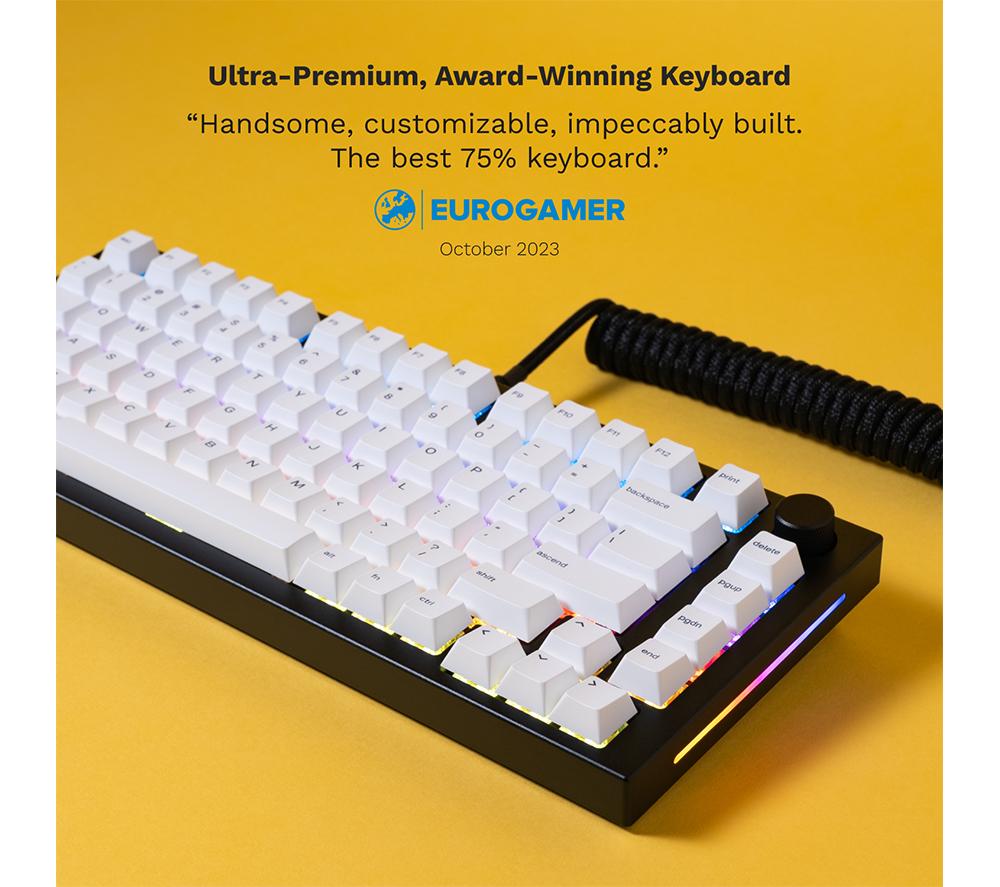 GLORIOUS GMMK PRO Prebuilt 75% Mechanical Gaming Keyboard - Black