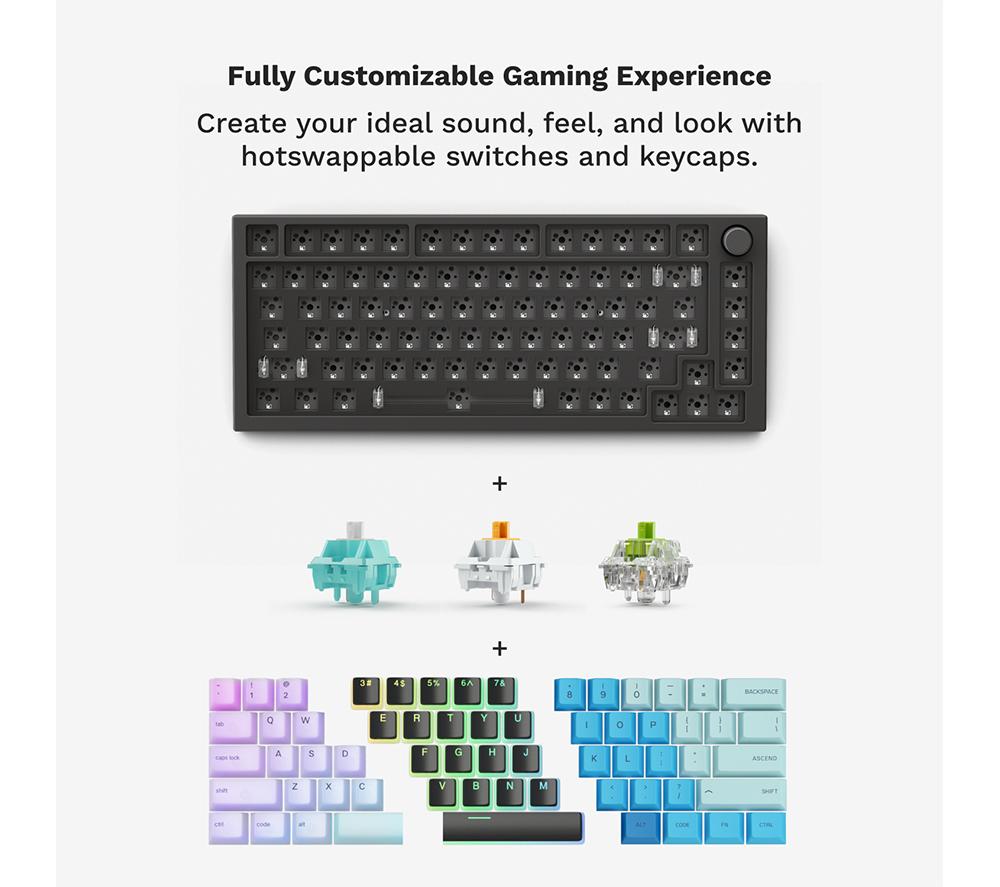 GLORIOUS GMMK PRO Prebuilt 75% Mechanical Gaming Keyboard - Black