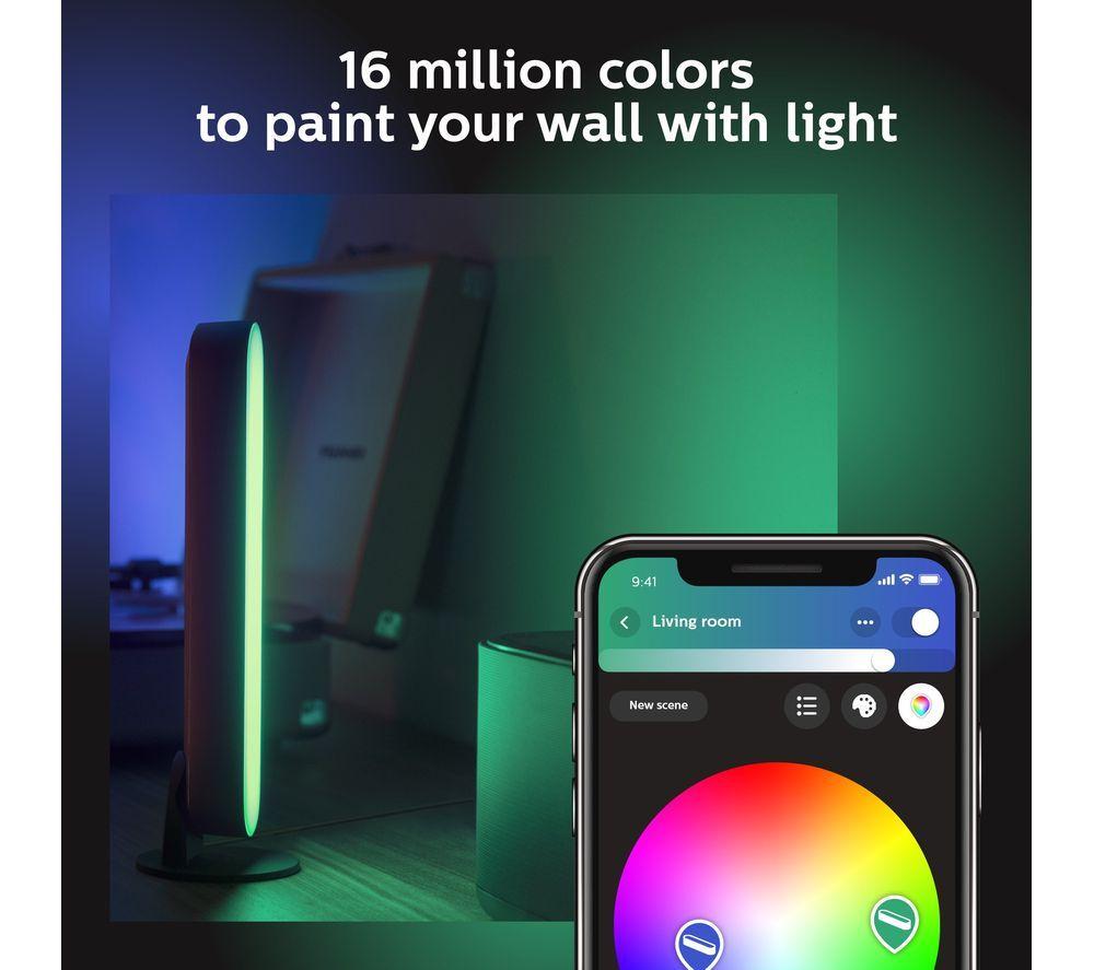 PHILIPS HUE White and Colour Ambiance Play Light Bar Plus Starter Kit - Black, Twin Pack