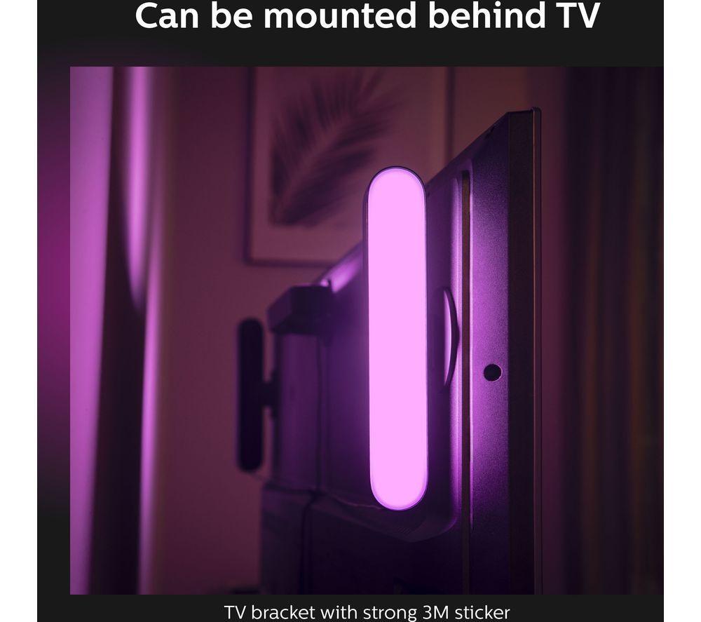 PHILIPS HUE White and Colour Ambiance Play Light Bar Plus Starter Kit - Black, Twin Pack