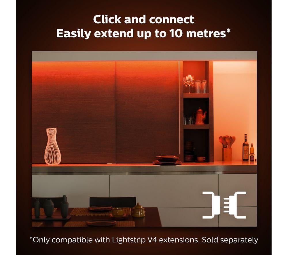 PHILIPS HUE Play Barras de Luz Inteligentes Blancas y de Colores Ambiance, Paquete Doble con Tira de Luz - Negro y Blanco