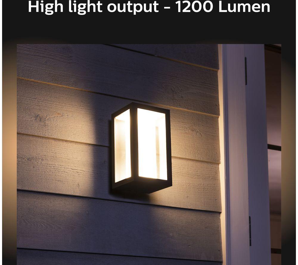 PHILIPS HUE Impress White & Colour Ambiance Smart Outdoor LED Wall Light - Slim, Twin Pack