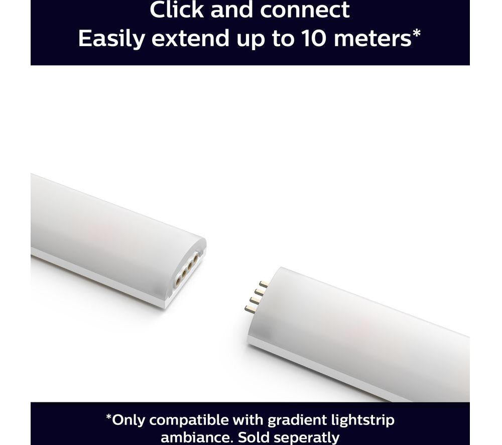 PHILIPS HUE Gradient White & Colour Ambiance Smart LED Lightstrip Extension - 1 m