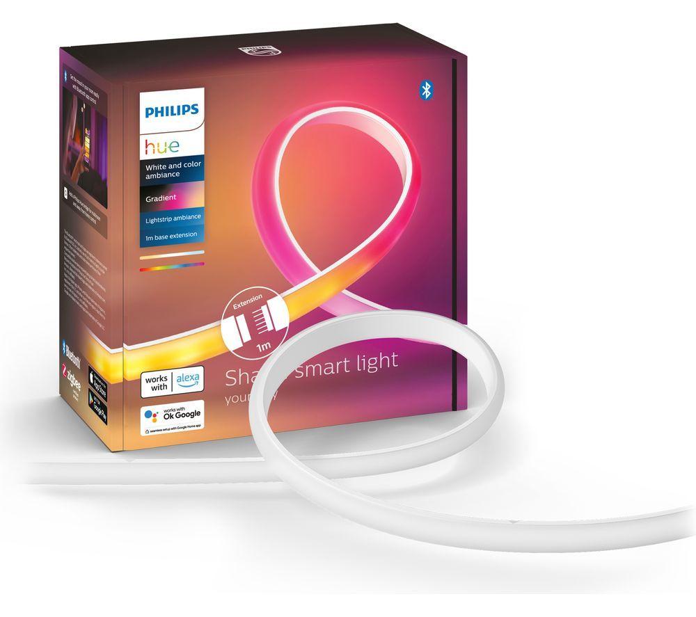 PHILIPS HUE Gradient White & Colour Ambiance Smart LED Lightstrip Extension - 1 m