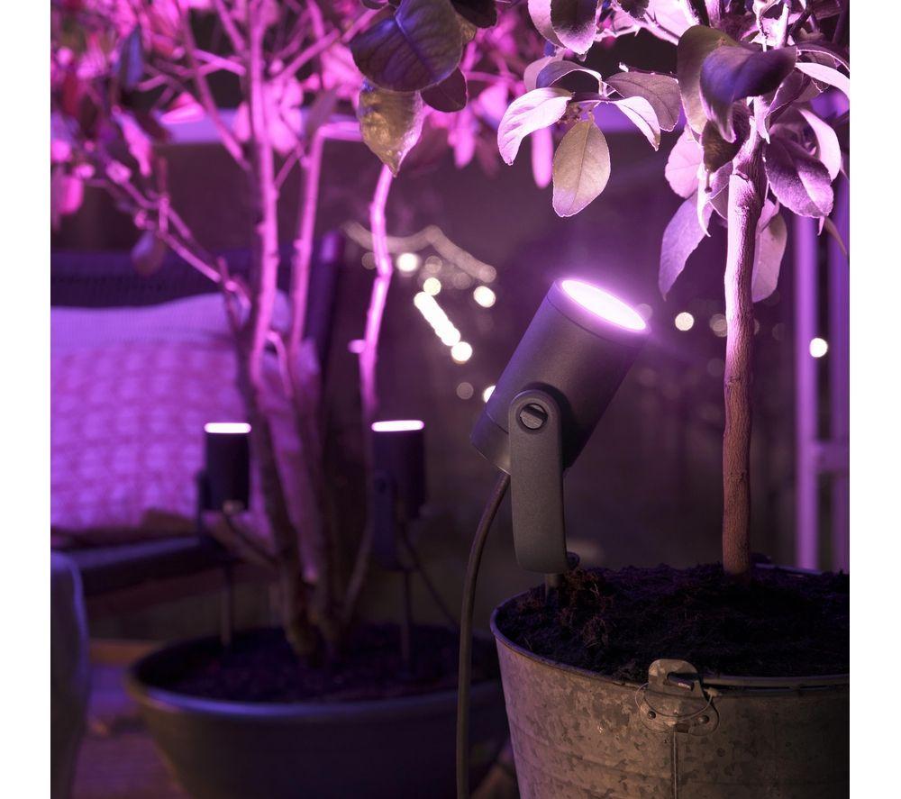 PHILIPS HUE Lily White & Colour Ambiance Smart Outdoor LED Spotlight Extension - Black