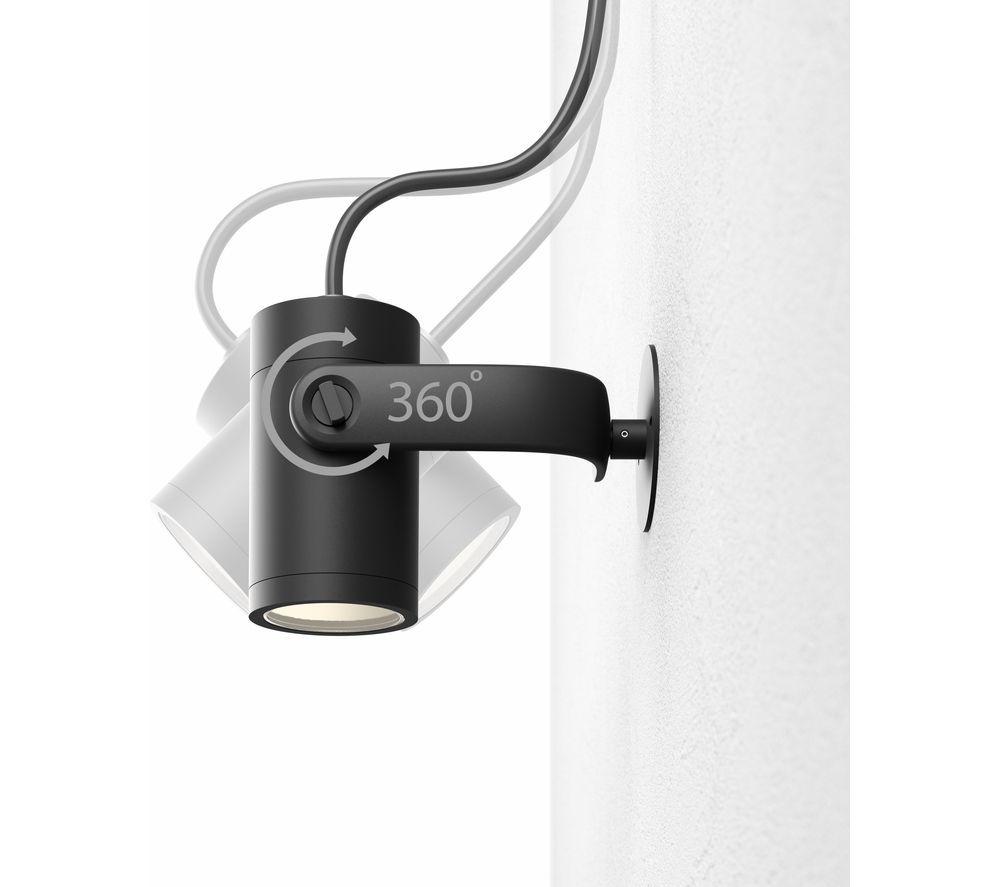 PHILIPS HUE Lily White & Colour Ambiance Smart Outdoor LED Spotlight Extension - Black