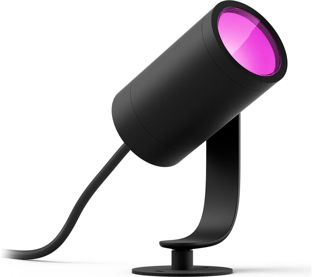 PHILIPS HUE Lily White & Colour Ambiance Smart Outdoor LED Spotlight Extension - Black
