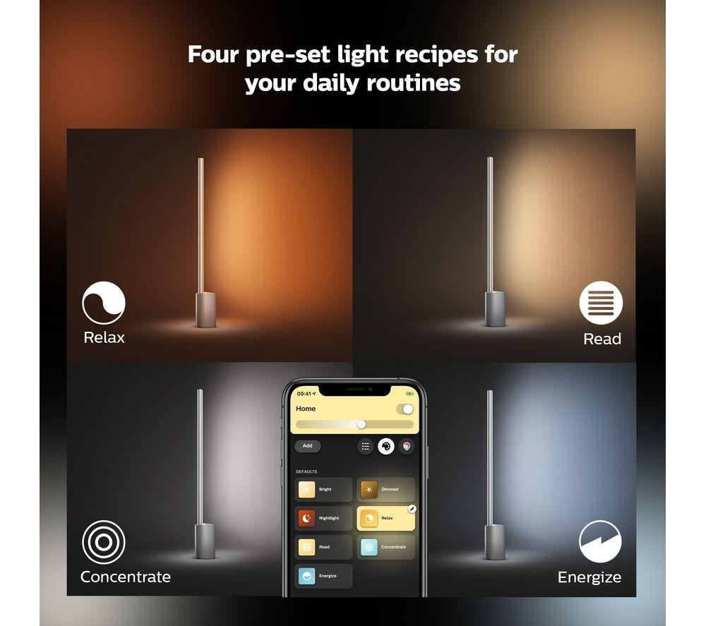PHILIPS HUE Signe Gradient White & Colour Ambiance Smart LED Table Lamp - White