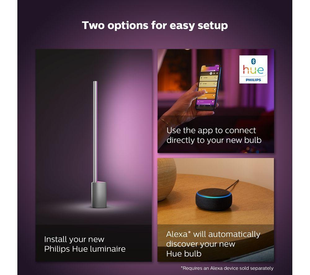 PHILIPS HUE Signe Gradient White & Colour Ambiance Smart LED Table Lamp - White