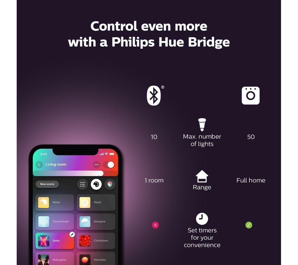 PHILIPS HUE Signe Gradient White & Colour Ambiance Smart LED Table Lamp - White