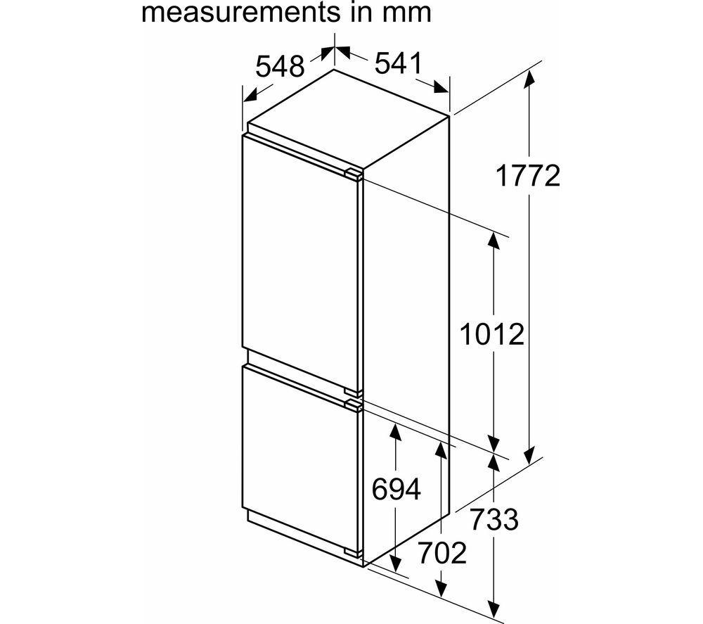 NEFF N30 KI7861FE0G Frigorífico Combi Integrable 60/40 - Bisagra Fija