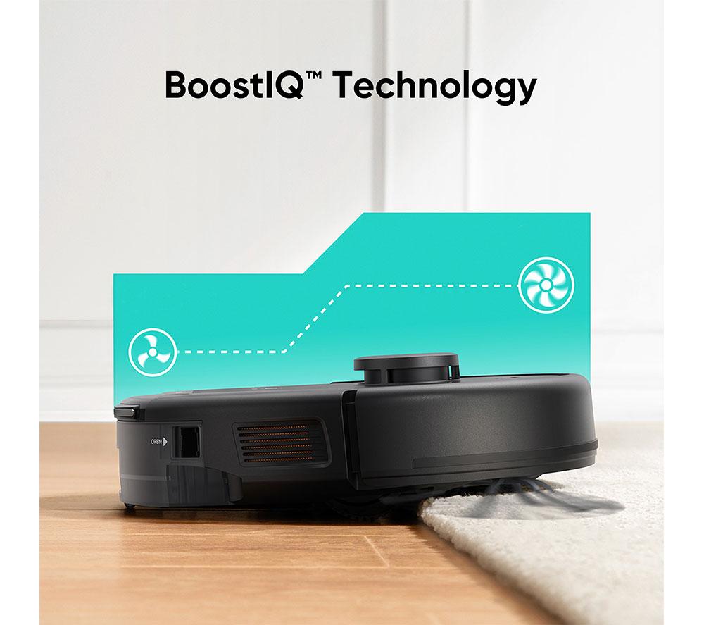 Robot aspirador y trapeador híbrido EUFY L60 con estación de autovaciado - Negro