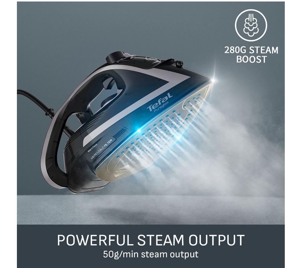 TEFAL Puregliss FV8062G0 Steam Iron - Shady & Black