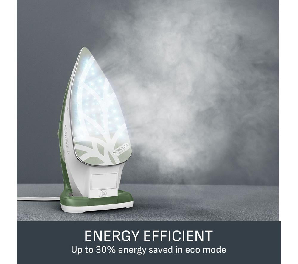 TEFAL Easygliss Eco FV5781 Steam Iron - White & Green