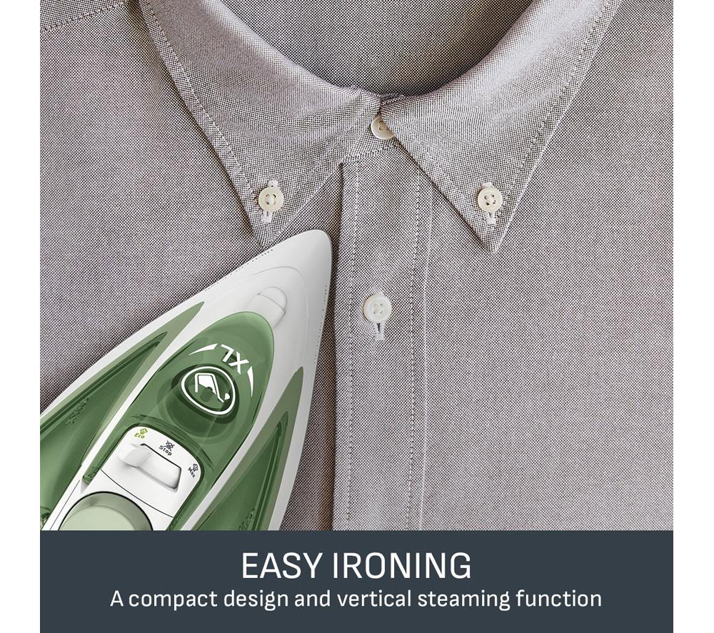 TEFAL Easygliss Eco FV5781 Dampfbügeleisen – Weiß & Grün