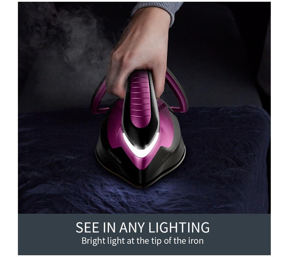TEFAL Express Vision SV8154 Steam Generator Iron - Black & Purple